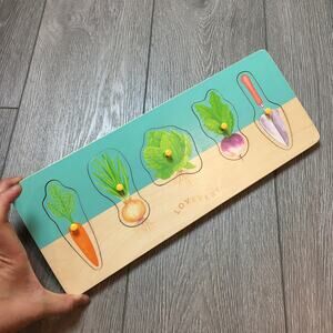 Lovevery Community Garden Puzzle Wooden Vegetables